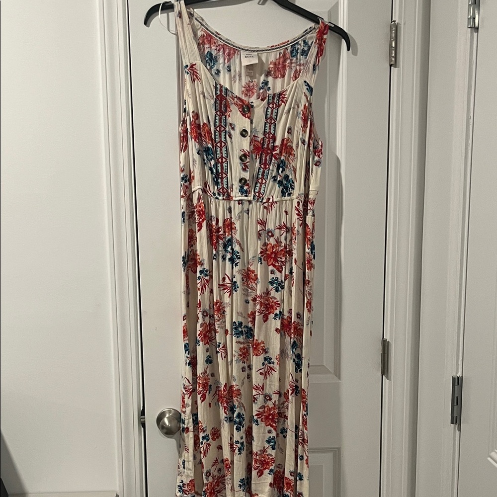 Knox Rose Floral Maxi Dress - Cream, Red, Blue